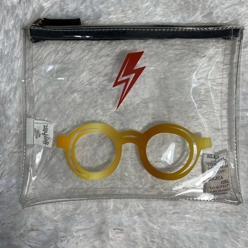 HARRY POTTER Hogwarts Pencil Case Zippered Wristlet Pouch Clutch Set of 2